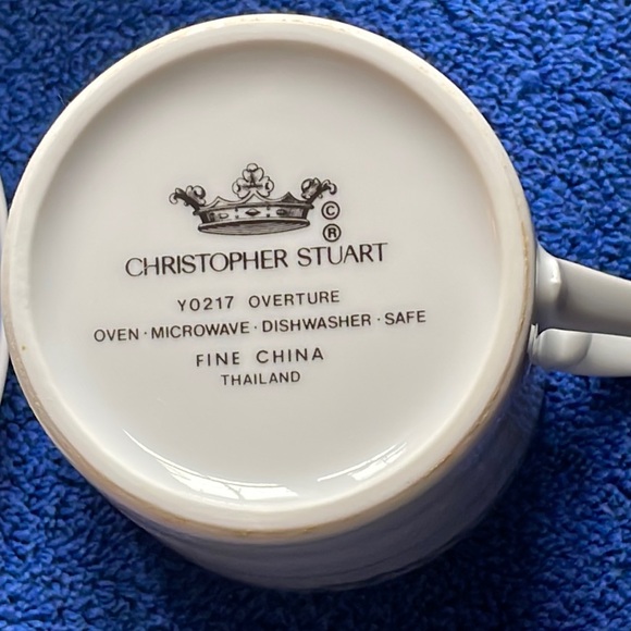 Christopher Stuart Y0217 Overture Fine China Cups and Saucers - Picture 12 of 15